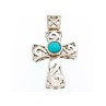 925 Sterling Silver Turquoise Cross Pendant