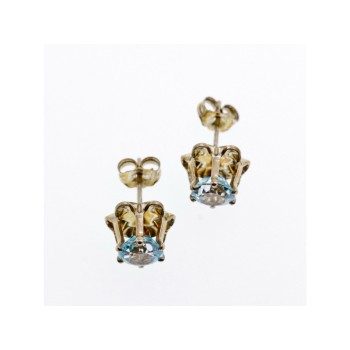 925 Sterling Silver Blue Spinel Stud Earrings