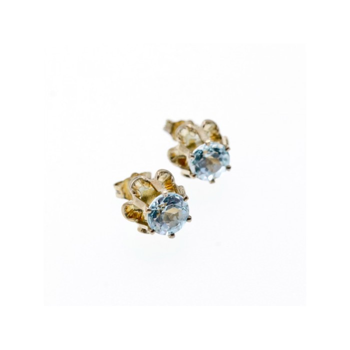 925 Sterling Silver Blue Spinel Stud Earrings