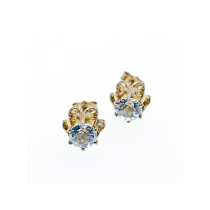 925 Sterling Silver Blue Spinel Stud Earrings