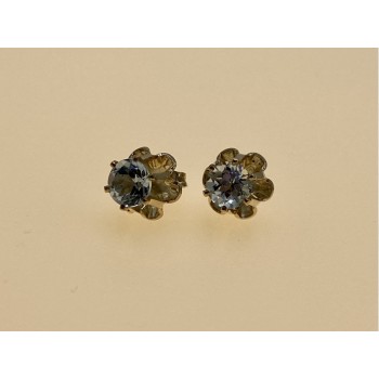 925 Sterling Silver Blue Spinel Stud Earrings