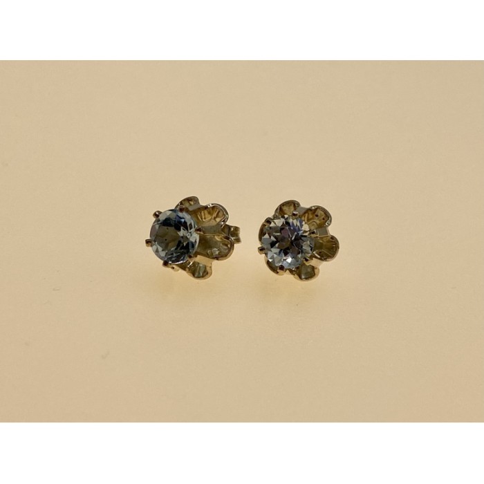 925 Sterling Silver Blue Spinel Stud Earrings