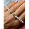 14K YELLOW GOLD CLASP FRESH WATER PEARL BRACELET 7 Inch