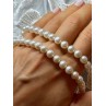 14K WHITE GOLD CLASP FRESH WATER PEARL NECKLACE 18 Inch