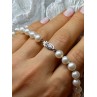14K WHITE GOLD CLASP FRESH WATER PEARL NECKLACE 18 Inch