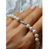 14K WHITE GOLD CLASP FRESH WATER PEARL NECKLACE 18 Inch