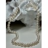 14K WHITE GOLD CLASP FRESH WATER PEARL NECKLACE 18 Inch