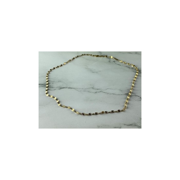 925 Sterling Silver Gold Plated Necklace Italy