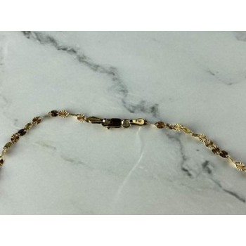 925 Sterling Silver Gold Plated Necklace Italy