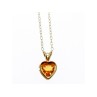 14K YELLOW GOLD HELIODOR HEART CHAIN WITH PENDANT