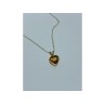 14K YELLOW GOLD HELIODOR HEART CHAIN WITH PENDANT