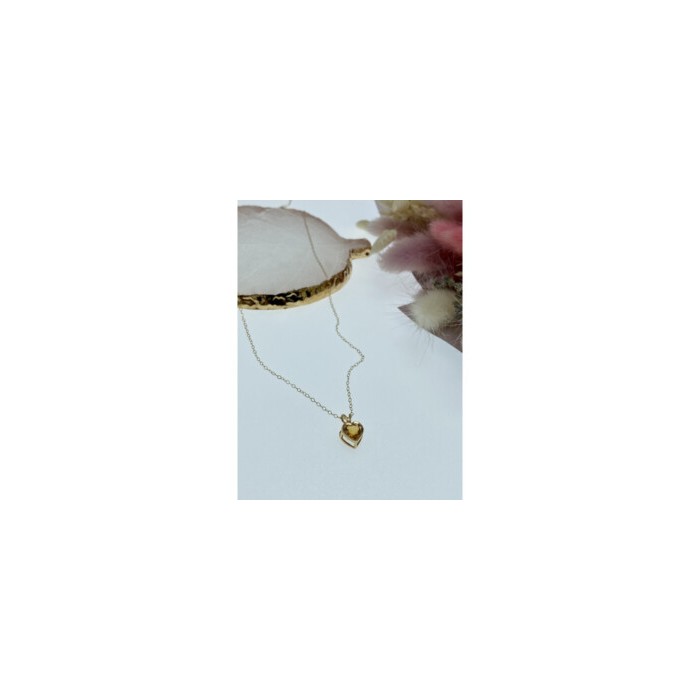 14K YELLOW GOLD HELIODOR HEART CHAIN WITH PENDANT