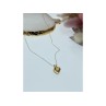 14K YELLOW GOLD HELIODOR HEART CHAIN WITH PENDANT
