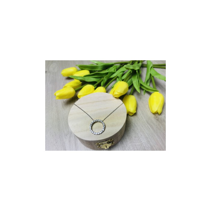 925 Sterling Silver CZ Chain With Pendant