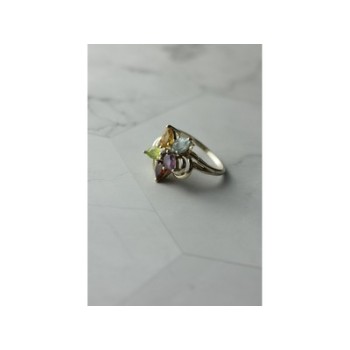 925 Sterling Silver Multi Gemstones 