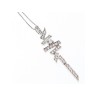925 Sterling Silver CZ Chain with Pendant Italy