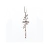 925 Sterling Silver CZ Chain with Pendant Italy
