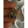 925 Sterling Silver Gold Plated Topaz Peridot Garnet Amethyst Pendant