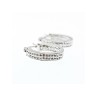 925 Sterling Silver CZ Hoop Earrings