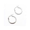 925 Sterling Silver CZ Hoop Earrings