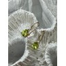 10K YELLOW GOLD PERIDOT & DIAMOND EARRINGS LENGHT 0.7 Inch