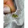 10K YELLOW GOLD PERIDOT & DIAMOND EARRINGS LENGHT 0.7 Inch