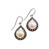 Vintage 925 Sterling Silver Pearls Earrings