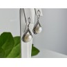 Vintage 925 Sterling Silver Pearls Earrings