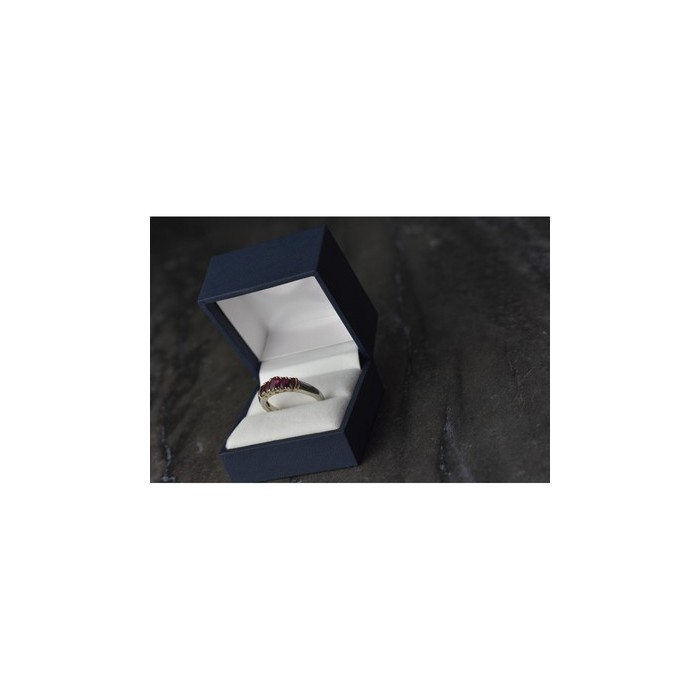 925 Sterling Silver Rubellite Ring Size 10