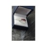 925 Sterling Silver Rubellite Ring Size 10