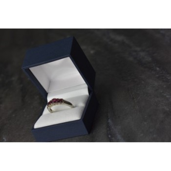 925 Sterling Silver Rubellite Ring Size 10