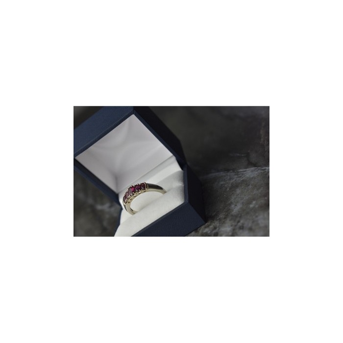 925 Sterling Silver Rubellite Ring Size 10