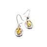 925 Sterling Silver Yellow Tourmaline Earrings