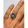 925 Sterling Silver Topaz Ring Size 5.5
