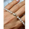 14K YELLOW GOLD CLAPS FRESH WATER PEARL NECKLACE 18 Inch