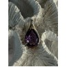 Classy 925 Sterling Silver Amethyst Pendant Length 0.90 Inch