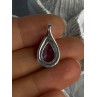 Classy 925 Sterling Silver Amethyst Pendant Length 0.90 Inch
