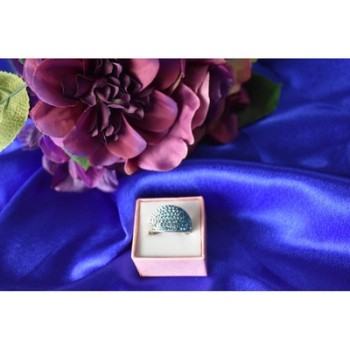 925 Sterling Silver Blue & White CZ Ring Size 6.5