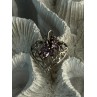 925 Sterling Silver Amethyst Heart Pendant Length 1 Inch