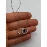 925 STERLING SILVER  SAPPHIRE & BERYL NECKLACE