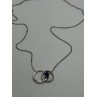 925 STERLING SILVER  SAPPHIRE & BERYL NECKLACE