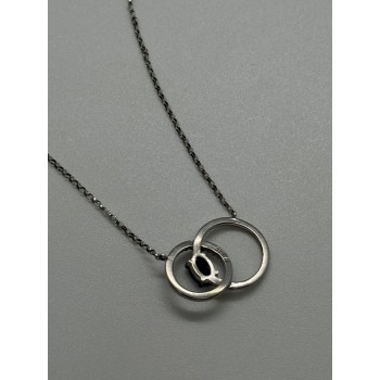 925 STERLING SILVER  SAPPHIRE & BERYL NECKLACE