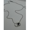 925 STERLING SILVER  SAPPHIRE & BERYL NECKLACE