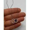 925 STERLING SILVER  SAPPHIRE & BERYL NECKLACE