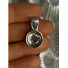 925 Sterling Silver Blue Topaz Pendant Length 1 Inch