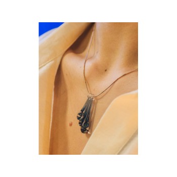 925 Sterling Silver Jewelry Glass Chain with  Pendant