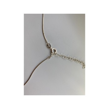925 Sterling Silver Jewelry Glass Chain with  Pendant