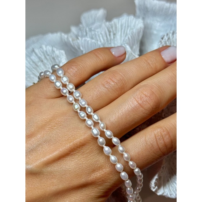 14K YELLOW GOLD CLASP FRESH WATER PEARL NECKLACE 16 Inch