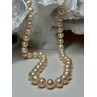 14K YELLOW GOLD CLASP FRESH WATER PINK PEARL NECKLACE 18 Inch