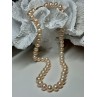 14K YELLOW GOLD CLASP FRESH WATER PINK PEARL NECKLACE 18 Inch